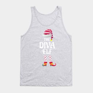 The Diva Christmas Elf Matching Pajama PJ Family Party Gift Tank Top